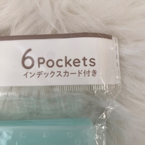 6-Pocket Document File with Index Card. Translucent. Blue-Green. Slim Type - Picture 3 of 8